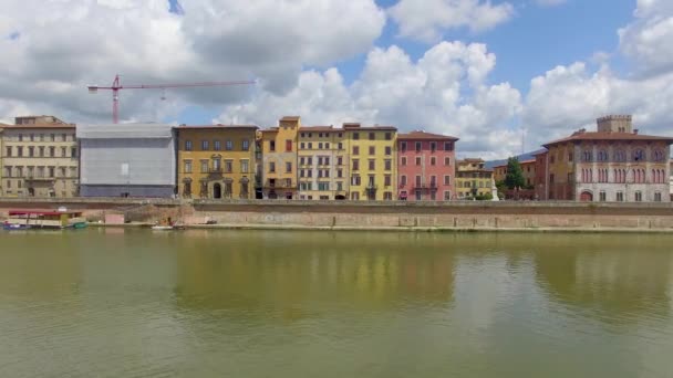 Nad Hlavou Panoramatickou Letecký Pohled Pisa Itálie Video — Stock video