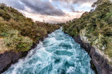 Güç Huka Falls, Taupo - Yeni Zelanda.
