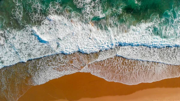 Vista Aérea Las Olas Del Océano Día Soleado — Foto de Stock