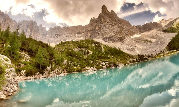 Sorapiss Jezero Italských Alpách Evropa — Stock fotografie