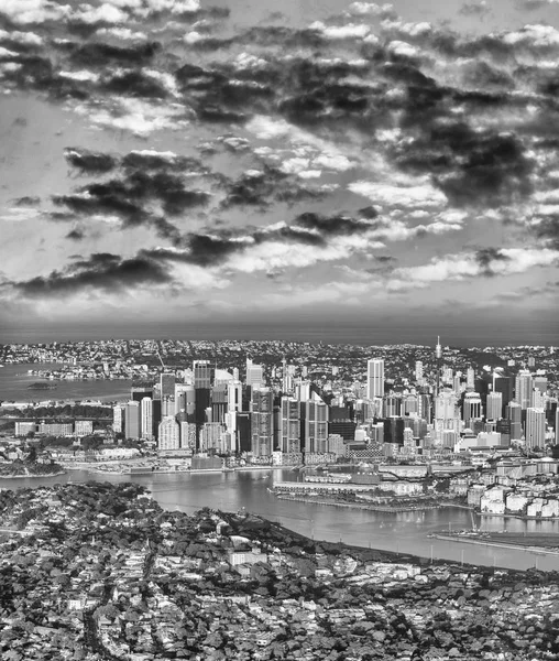 Vista Aérea Sydney Desde Avión Australia — Foto de Stock