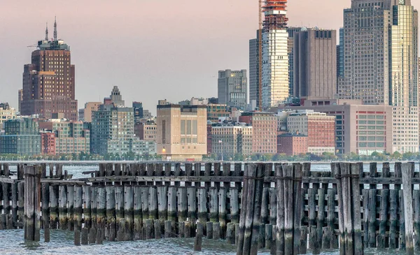 Edificios Manhattan Desde Nueva Jersey —  Fotos de Stock