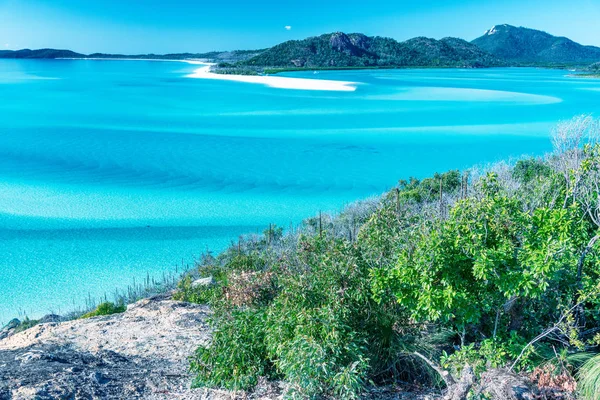 Вид Воздуха Пляж Уайтхейвен Острова Уитсандей Австралия — стоковое фото