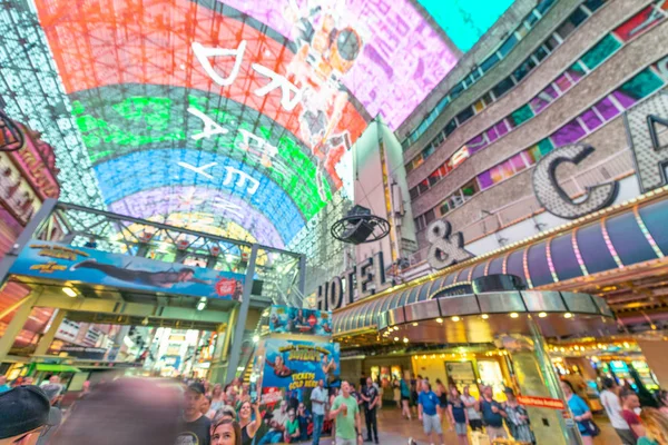 Las Vegas Junio 2018 Vista Borrosa Las Luces Del Centro — Foto de Stock