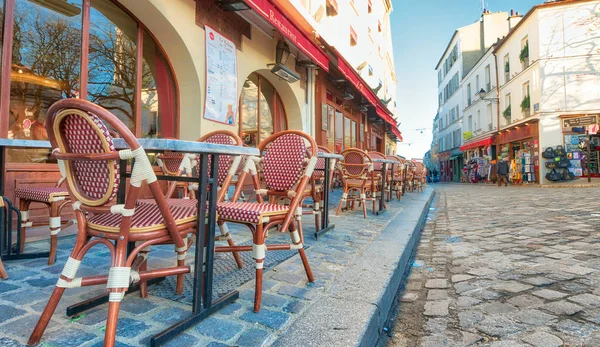 Paris Frankrike December 2012 Turister Besöker Konst Stadsdelen Montmartre Staden — Stockfoto