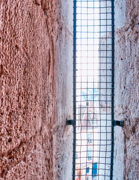 Dikke Muren Met Uitzicht Stad — Stockfoto