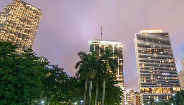 Miami Februari 2016 Stadens Silhuett Och Byggnader Miami Välkomnar Miljoner — Stockfoto
