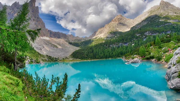 Sorapiss Озеро Італійських Альпах Європа — стокове фото