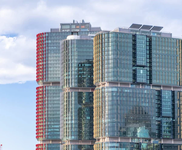 Stadt Wolkenkratzer Barangaroo Einem Schönen Sonnigen Tag Sydney — Stockfoto