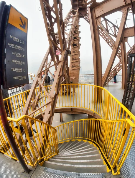 Paris December 2012 Kraftfuld Struktur Eiffeltårnet Dette Den Mest Besøgte - Stock-foto