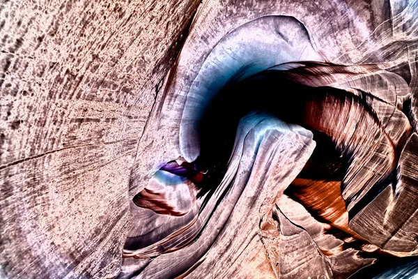 Intérieur Antelope Canyon Avec Lumière Filtrante États Unis — Photo