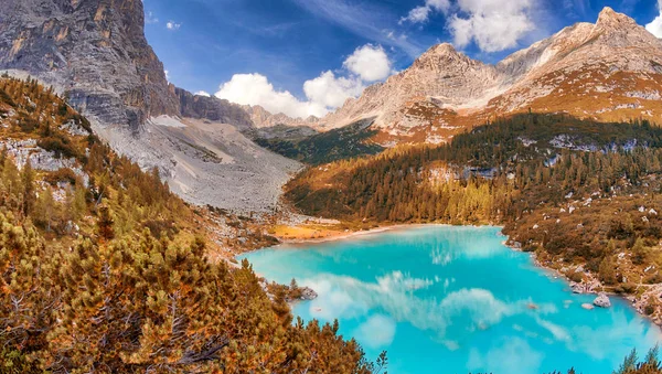 Lago Sorapiss Los Alpes Italianos Europa — Foto de Stock