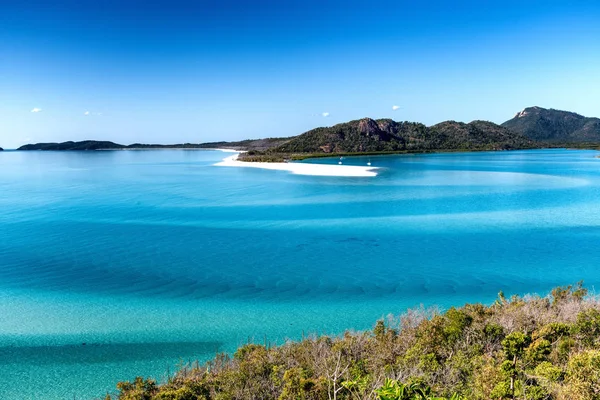 Letecký Pohled Whitehaven Beach Svatodušní Neděle Ostrovy Austrálie — Stock fotografie