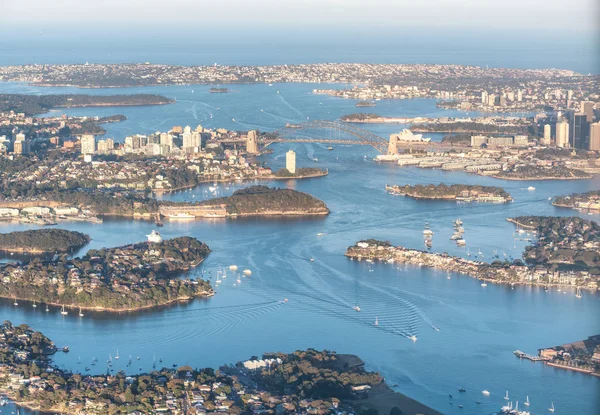 Пташиного Польоту Sydney Harbour Далечині Сполучені Штати Америки — стокове фото