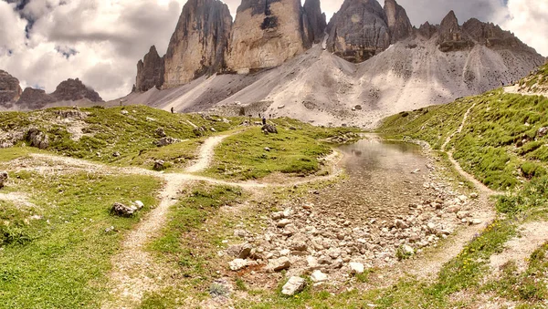Tres Picos Lavaredo Temporada Verano Dolomitas Italianas —  Fotos de Stock