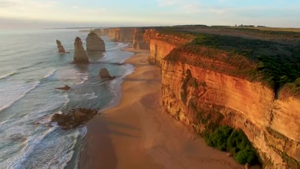 Υπέροχη Θέα Των Αποστόλων Στη Βικτόρια Της Αυστραλίας Βίντεο — Αρχείο Βίντεο