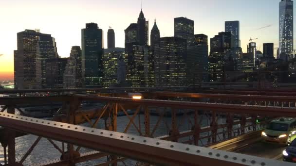 Híres Brooklyn Híd New York Amerikai Egyesült Államok — Stock videók