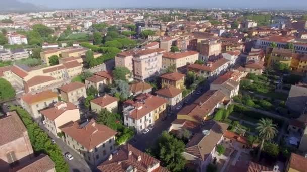 Overhead Panoramisch Luchtfoto Van Pisa Italië Video — Stockvideo