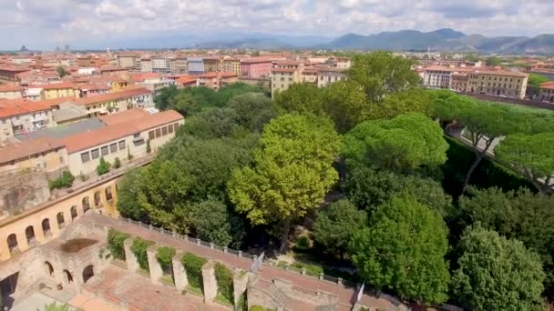 Vista Aérea Panorâmica Aérea Pisa Scotto Garden Itália Vídeo — Vídeo de Stock