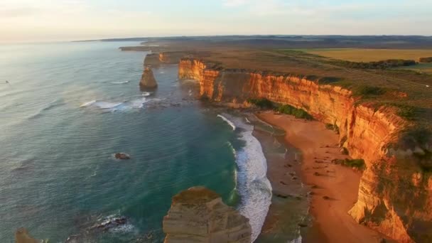 Prachtig Uitzicht Apostelen Victoria Australië Video — Stockvideo