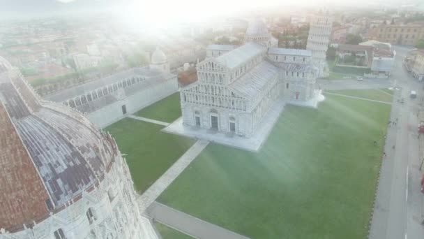 Yükü Hava Panoramik Mucizeler Meydanında Pisa Talya Video — Stok video