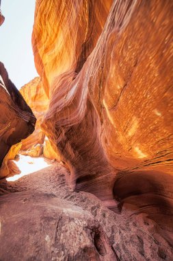 Antilop Kanyonu dokusu ve kaya oluşumları, Arizona.