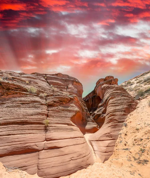 Vista Exterior Del Antelope Canyon Cerca Page Arizona Estados Unidos — Foto de Stock