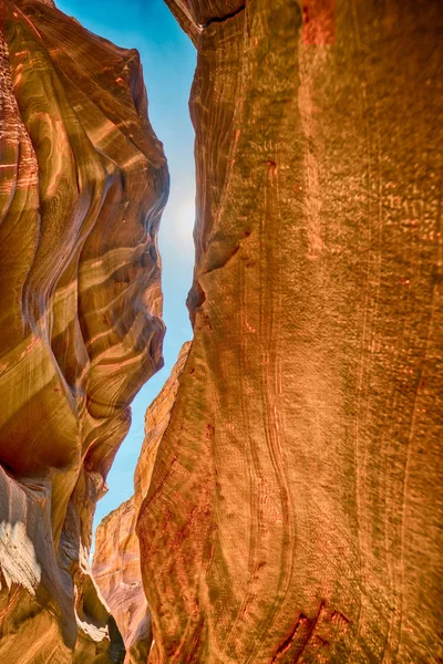 Prachtig Uitzicht Van Licht Binnen Antelope Canyon Arizona — Stockfoto