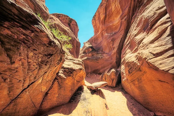 Prachtig Uitzicht Van Licht Binnen Antelope Canyon Arizona — Stockfoto