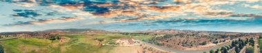 Panoramic aerial view of Torrey Pines, Utah. clipart