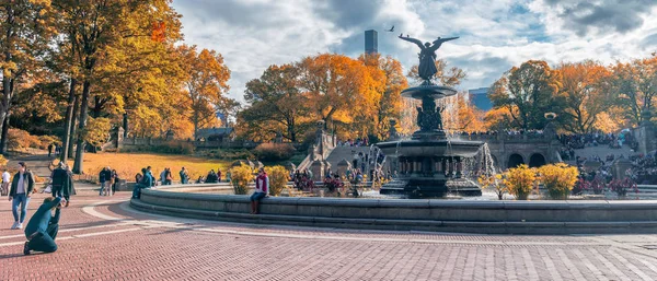 New York City Oktober 2015 Touristen Während Der Laubzeit Central — Stockfoto