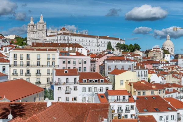 Vista Aérea Del Horizonte Lisboa Con Panteón Iglesia Sao Vicente —  Fotos de Stock