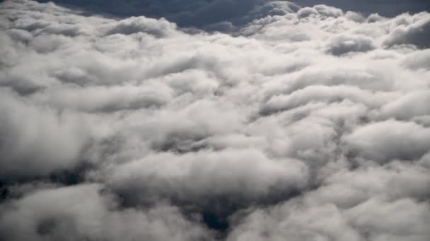 Πάνω Από Σύννεφα Βλέπουν Από Παράθυρα Του Αεροπλάνου Έννοια Της — Αρχείο Βίντεο