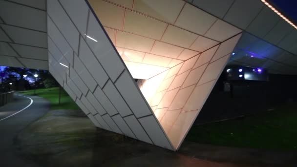 Adelaide Australia Września 2018 Noc Widok Rzekę Miasto Adelaide Przyciąga — Wideo stockowe