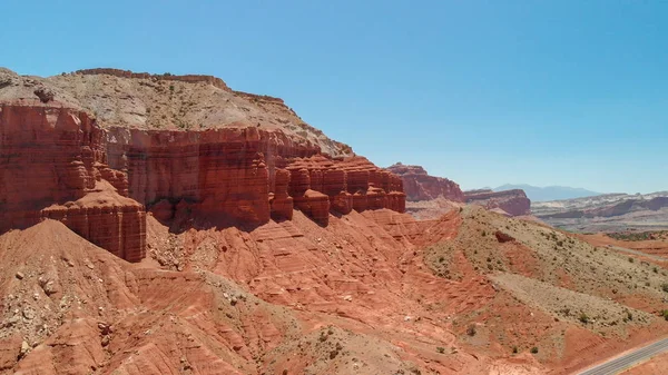 Vista Aérea Del Cañón Rojo Utah — Foto de Stock