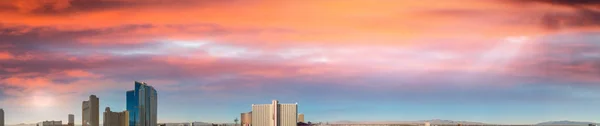 Las Vegas Nevada Vista Aérea Atardecer Panorama Ciudad —  Fotos de Stock