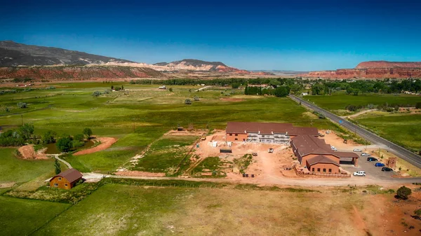 Vista Aérea Campo Aberto Torrey Utah — Fotografia de Stock