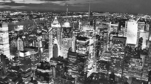 New York City by Night from the Empire State Building