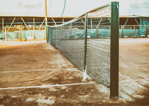 Tennis Ondergrond Net Klei — Stockfoto