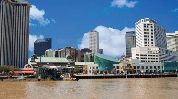 New Orleans Épületek Mississippi Folyó Louisiana — Stock Fotó