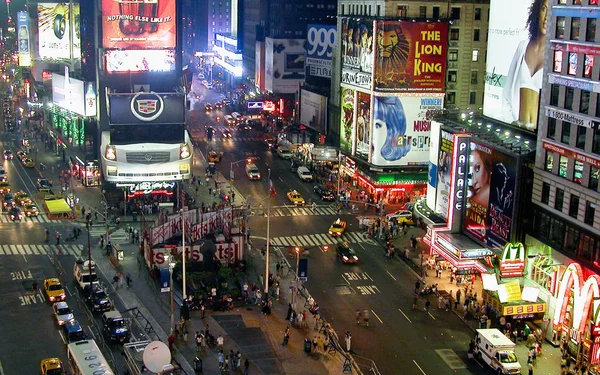 Vue Times Square Haut New York — Photo