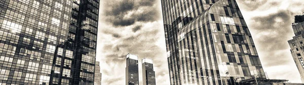 Rooftop View Midtown Manhattan Skyline Sunset Amazing New York Skyscrapers — Stock Photo, Image