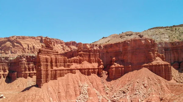 Amazing Aerial View Beautiful Red Canyon Mountains — Stock Photo, Image