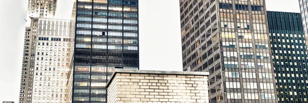 Midtown Manhattan Wolkenkrabbers Gezien Vanaf Het Dak Van Stad Bij — Stockfoto