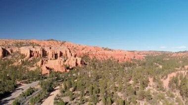 Red Canyon Bryce Np, Utah yakınındaki hava panoramik
