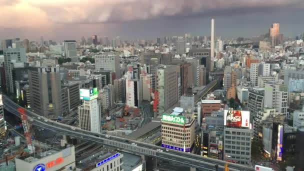 Міські Сцени Кадри Красивих Місто Осака Японія — стокове відео