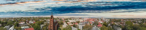 Vista Aérea Panorámica Del Horizonte Savannah Atardecer Georgia — Foto de Stock