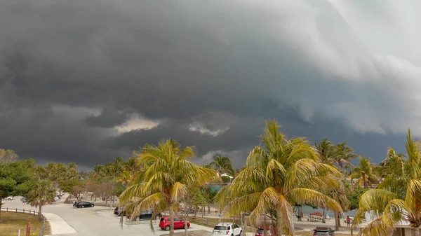 Letecký Pohled Coutryside Pobřeží Dubois Parku Bouřlivého Dne Jupiter Florida — Stock fotografie