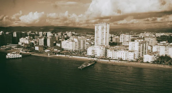 Aerial Panoramic View Follonica Tuscany Autumn Afternoon — Stock Photo, Image