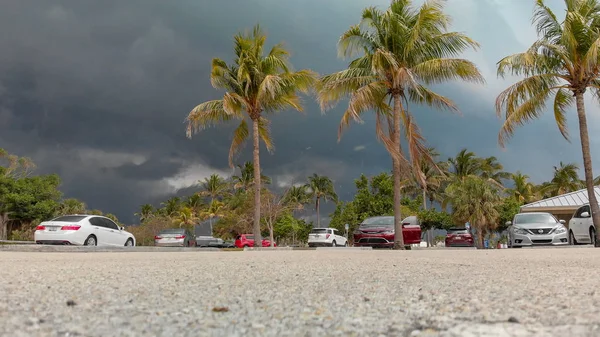 Jupiter Abril 2018 Parque Estacionamento Dubois Park Dia Tempestuoso — Fotografia de Stock